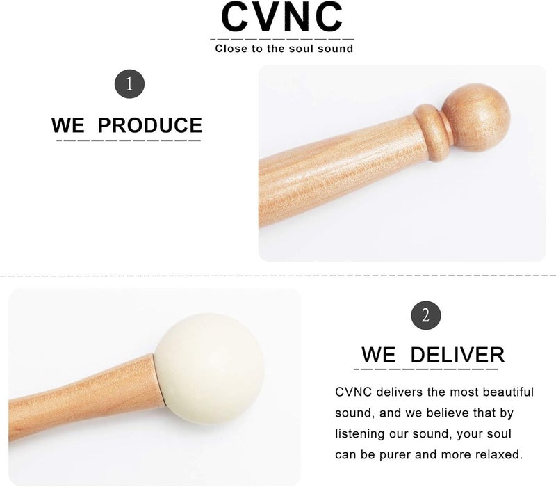 CVNC Rubber Mallet for Playing Frosted Quartz Crystal Singing Bowl Rubber Stick - Image 3